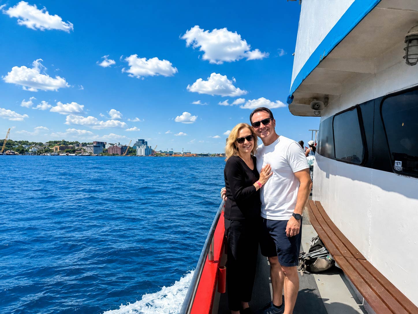 Guests enjoying a New York Harbor cruise