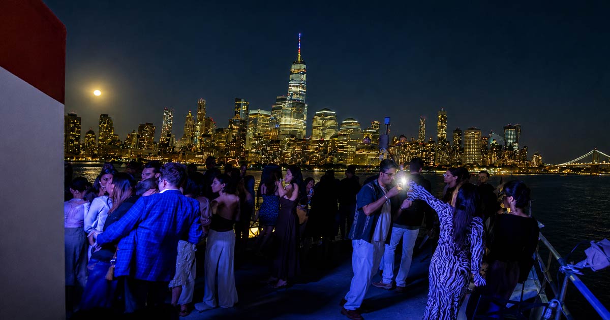 Private NYC Skyline Cruises group event on New York Harbor